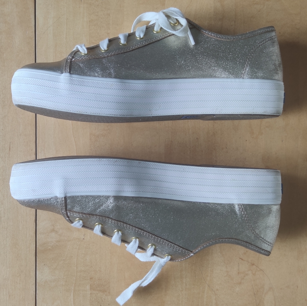 Keds Shimmering Gold Sneakers Genuine Leather